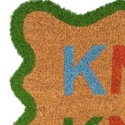 Kukoon Front Door Mat Natural Coir Dirt Catching Rug - knock Knock in Beige - Size: 45 cm x 70 cm - thumbnail 4