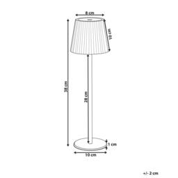 Wyld and Coco Pastel Pink Table Lamp Aluminium and Iron Indoor/Outdoor Touch Switch - thumbnail 3