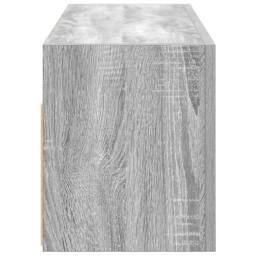 Berkfield Home Decorative Bathroom Wall Cabinet Grey Sonoma 80x25x30 cm Engineer - Size: 80 x 25 x 30 cm - thumbnail 7