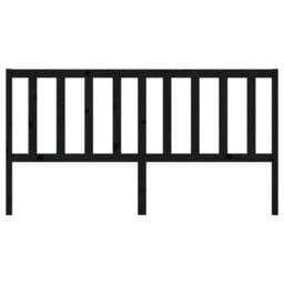 Berkfield Home Beautiful Bed Headboard Black 206x4x100 cm Solid Wood Pine - Size: 206 x 4 x 100 cm - thumbnail 4