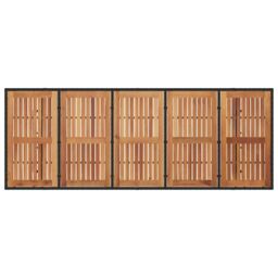 Berkfield Home 11 Piece Garden Dining Set Black Poly Rattan Acacia - thumbnail 8