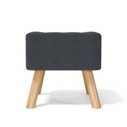 KORVIXA Square Fabric Sofa Footstool Foot Rest Ottoman in Grey - Size: 0.6m2