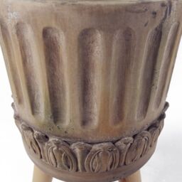 Leaf 40cm x 21.5cm Zandi Roman Composite Large Planter in Dark Brown - Size: 40 cm x 21.5 cm - thumbnail 4