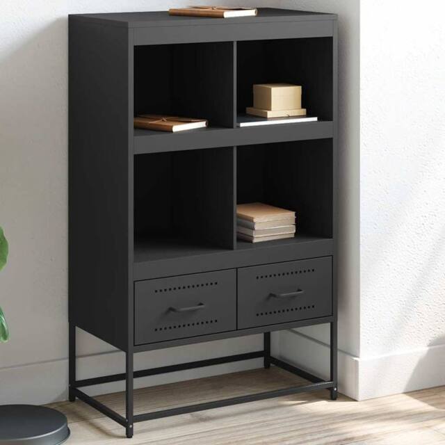 Berkfield Home Highboard Black 68.5x39x111.5 cm Steel - image 1