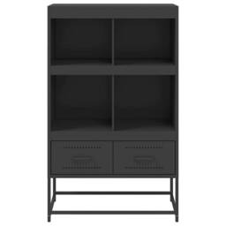 Berkfield Home Highboard Black 68.5x39x111.5 cm Steel - thumbnail 4