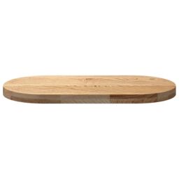 Berkfield Home Table Top 80x40x4 cm Solid Wood Oak Oval in Brown - Size: 80 x 40 x 4 cm - thumbnail 5