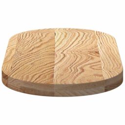 Berkfield Home Table Top 80x40x4 cm Solid Wood Oak Oval in Brown - Size: 80 x 40 x 4 cm - thumbnail 6