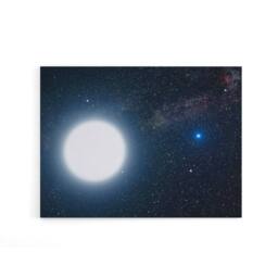 "Artery8 Space NASA Binary Stars Sirius A & B Canvas Wall Art Print in Blue - Size: W24"" x H32""" - thumbnail 1