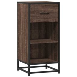 Berkfield Home Sideboard Brown Oak 35.5x35x76 cm Engineered Wood & Metal - thumbnail 2
