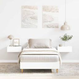 Berkfield Home Bed Frame No Mattress White 90x200 cm Engineered Wood - thumbnail 1
