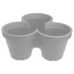EONLION Stackable Plastic 3 Plants Flower Pots Pot Holder in Brown - thumbnail 2