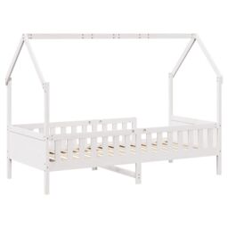 Berkfield Home Kids' House Bed Frame without Mattress White 90x200 cm Pine - thumbnail 6