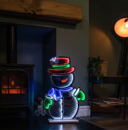 Samuel Alexander 60cm Light up Snowman Infinity Christmas Decoration with Multi-Coloured LEDs - thumbnail 2