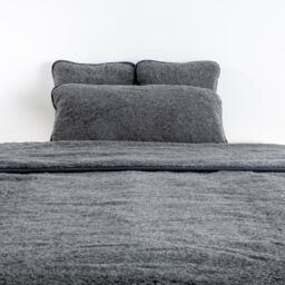 Native Natural Merino Wool Quilt - Grey - Size: 200 cm x 200 cm - thumbnail 2