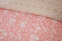 Rapport Home Eleanor Floral Geometric Reversible Duvet Cover Set with Pillowcase in Pink - Size: Double - thumbnail 2