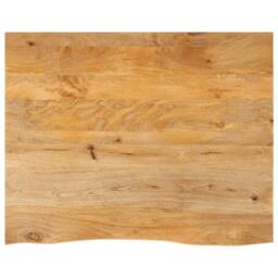 Berkfield Home Table Top Live Edge 100x80x3.8 cm Solid Wood Mango in Brown - thumbnail 2