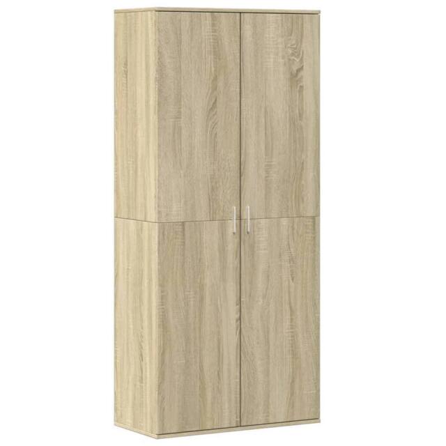 Berkfield Home Shoe Cabinet Sonoma Oak 80x39x178 cm Engineered Wood in Light Tan - Size: 80 x 39 x 178 cm - image 1