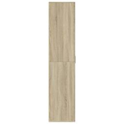 Berkfield Home Shoe Cabinet Sonoma Oak 80x39x178 cm Engineered Wood in Light Tan - Size: 80 x 39 x 178 cm - thumbnail 4
