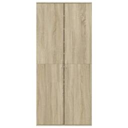 Berkfield Home Shoe Cabinet Sonoma Oak 80x39x178 cm Engineered Wood in Light Tan - Size: 80 x 39 x 178 cm - thumbnail 3
