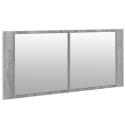Berkfield Home LED Bathroom Mirror Cabinet Grey Sonoma 100x12x45 cm - Size: 100 x 12 x 45 cm - thumbnail 6