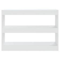 Berkfield Home Book Cabinet/Room Divider White 100x30x72 cm - Size: 100 x 30 x 72 cm - thumbnail 3