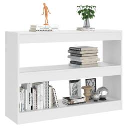 Berkfield Home Book Cabinet/Room Divider White 100x30x72 cm - Size: 100 x 30 x 72 cm - thumbnail 5