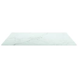 Berkfield Home Table Top White 60x60 cm 6 mm Tempered Glass with Marble Design - thumbnail 3