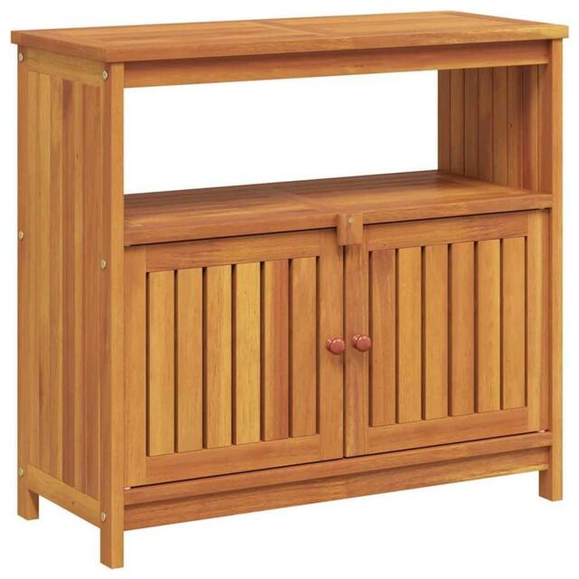Berkfield Home Garden Console Table 80x35x75 cm Solid Wood Acacia in Brown - Size: 80 x 35 x 75 cm - image 1