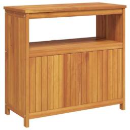 Berkfield Home Garden Console Table 80x35x75 cm Solid Wood Acacia in Brown - Size: 80 x 35 x 75 cm - thumbnail 8