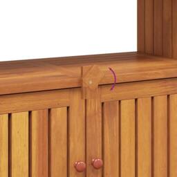 Berkfield Home Garden Console Table 80x35x75 cm Solid Wood Acacia in Brown - Size: 80 x 35 x 75 cm - thumbnail 9