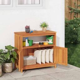Berkfield Home Garden Console Table 80x35x75 cm Solid Wood Acacia in Brown - Size: 80 x 35 x 75 cm - thumbnail 3