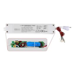 ENER-J Plug & Play 5W Emergency Battery Kit in White - Size: 25 cm diameter x 19 cm high - thumbnail 1