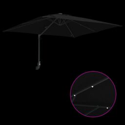 Berkfield Home Garden Parasol Black 248, 5 x 247, 5 x 119 cm Fabric - thumbnail 9