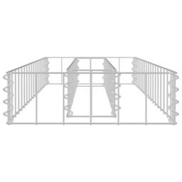 Berkfield Home Gabion Raised Bed Galvanised Steel 90x30x10 cm in Silver - Size: 90 x 30 x 10 cm - thumbnail 4