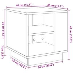 Berkfield Home Durable Coffee Table Old Wood 40x40x43 cm Engineered Wood in Brown - Size: 40 x 40 x 43 cm - thumbnail 9