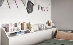 Flair Slick Staircase Triple Bunk Bed with Storage in White - Size: Single - thumbnail 7