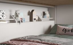 Flair Slick Staircase Triple Bunk Bed with Storage in White - Size: Single - thumbnail 6