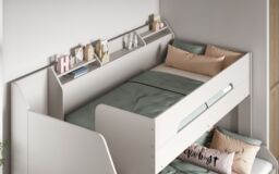 Flair Slick Staircase Triple Bunk Bed with Storage in White - Size: Single - thumbnail 5