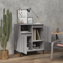 Berkfield Home Sideboard Grey Sonoma 60x35x70 cm Engineered Wood - Size: 60 x 35 x 70 cm - thumbnail 3