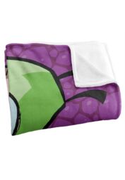 Nickelodeon Invader Zim Pig Riding Silky Touch Super Soft Throw Blanket 152 X 127 cm in White - thumbnail 3