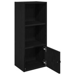 Berkfield Home Bookcase Black Oak 31x24x77 cm Engineered Wood - Size: 31 x 24 x 77 cm - thumbnail 4