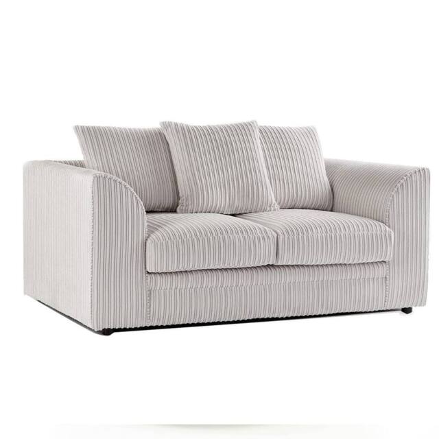 Bliss Furniture Jumbo Cord Scatter Back 2-Seater Sofa in Cream, Cozy Everyday Comfort in Cream - Size: 2 Person - image 1