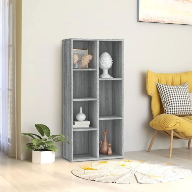 Berkfield Home Book Cabinet Grey Sonoma 50x25x106 cm - Size: 50 x 25 x 106 cm - image 1