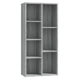 Berkfield Home Book Cabinet Grey Sonoma 50x25x106 cm - Size: 50 x 25 x 106 cm - thumbnail 2
