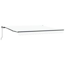 Berkfield Home Manual Retractable Awning White 400x350 cm - thumbnail 3