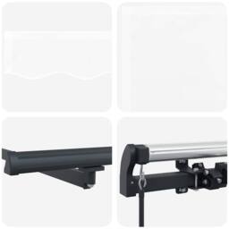 Berkfield Home Manual Retractable Awning White 400x350 cm - thumbnail 8