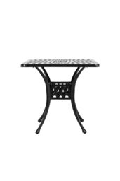 Living and Home Black Square Outdoor Garden Dining Table - thumbnail 5