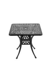 Living and Home Black Square Outdoor Garden Dining Table - thumbnail 4