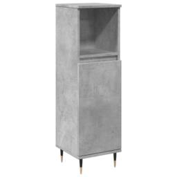 Berkfield Home Durable 3 Piece Bathroom Furniture Set Concrete Grey Engineered Wood - thumbnail 6
