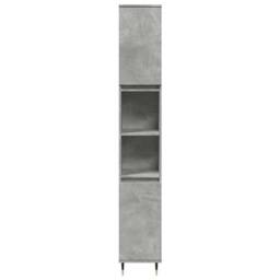 Berkfield Home Durable 3 Piece Bathroom Furniture Set Concrete Grey Engineered Wood - thumbnail 5
